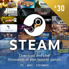 Steam - $ 30 (Digital Code) TR/AR/USA/EU