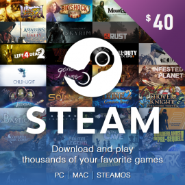 Steam - $ 40 (Digital Code) TR/AR/USA/EU