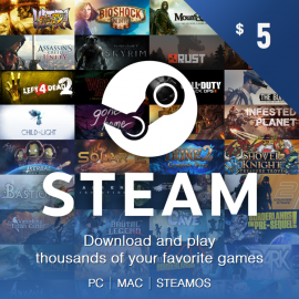 Steam - $5 (Digital Code) TR/AR/USA/EU